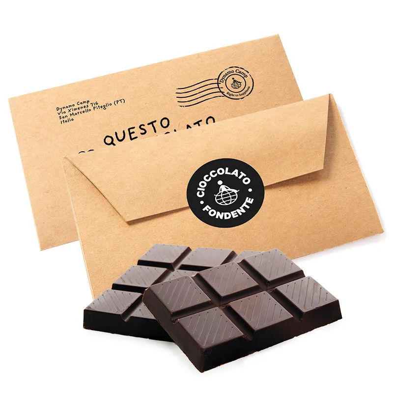 [CRT.25PZ.CHO.PAP.FON.DYN.CAM] Cartone da 25 pezzi di Chocolate Paper tavoletta fondente 100 g - DYNAMO CAMP