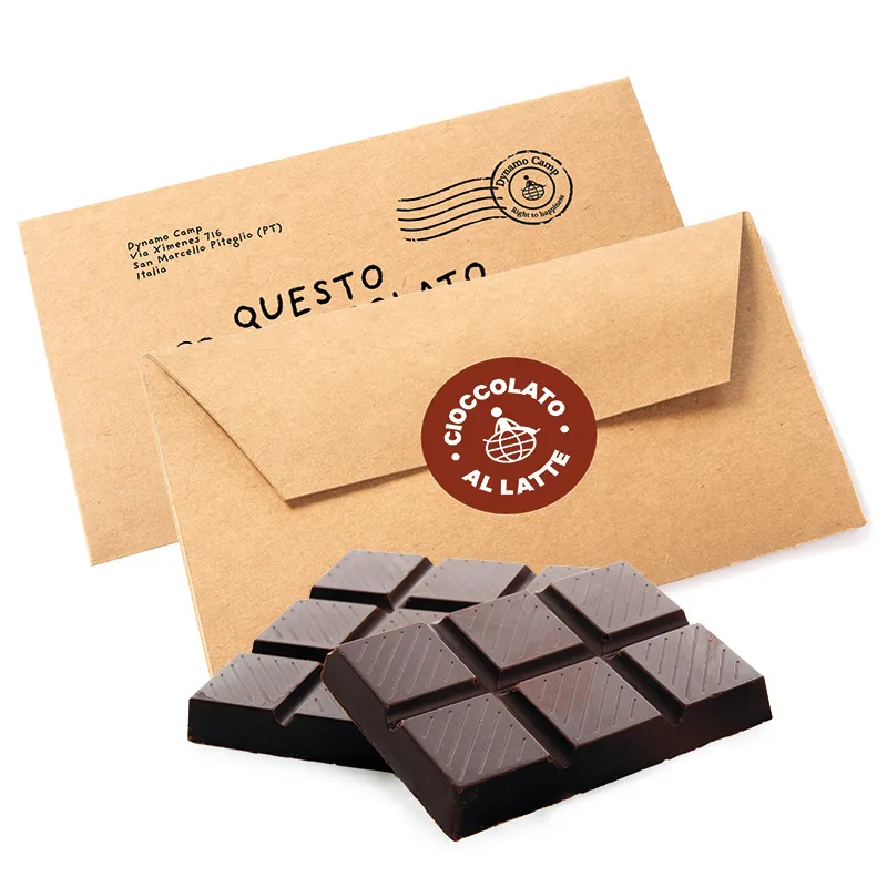 [CRT.25PZ.CHO.PAP.LAT.DYN.CAM] Crt da 25 pz di Chocolate Paper Latte e Crema Nocciola 100 g DYNAMO CAMP